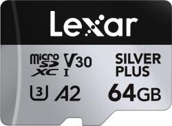 Lexar Silver Plus microSDXC 64GB UHS-I/U3/V30 (LMSSIPL064G-BNANG)