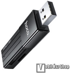 hoco. HB20 memóriakártya olvasó - USB 3.0 / TF / MicroSD, 2TB-os kártyáig használható maximum - FEKETE - HB20 (HB20_2.0_B)