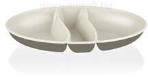 LUXPLASTIC IRIS L-00517 dupla színű snack tál, zöld (L-00517) (L-00517)