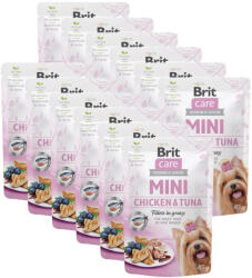 Brit Care Mini Pouch Fillets în sos de pui și ton 12x85g