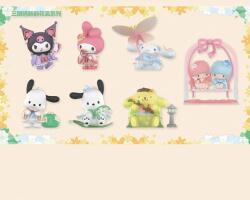 MINISO Cutie cu figurina surpriza MINISO, seria Sanrio Rhyme Flower Collection Blind Box, Mai multe modele (2015857710109) Figurina