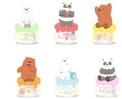 MINISO Figurina surpriza MINISO, seria We Bare Bears Collection 4.0 Storage Jar Blind Box Figure Model (2014242610109) Figurina