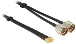 Delock 2db N -> 2db SMA F/F antenna kábel 5m fekete RG-58 C/U (89467) (89467)