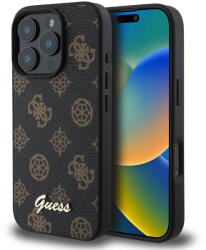 GUESS Husa Husa pentru iPhone 16 Pro - Guess Peony Script MagSafe (GUHMP16LPGPYSK) - Black (KF2340469) - vexio
