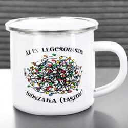 Deconline Crafts Karácsonyi bögre "Az év legcsodásabb időszaka. . . " 360 ml zománcozott fém Full HD (DO129200-ALU-MUG)