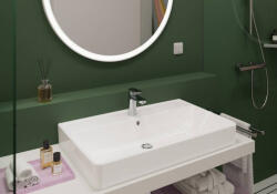 Hansgrohe Xanuia Q kerámia mosdótál 80x48 cm csaplyukkal és túlfolyóval, fehér 60250450 (60250450)