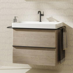 Hansgrohe Xelu Q Mosdószekrény mosdóhoz 780/475 két fiókkal, matt fekete fogantyú/természetes tölgy 54029670 (54029670)