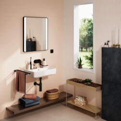 Hansgrohe Xanuia Q Kompakt kerámia mosdó 60x37 cm túlfolyóval és csapfurat nélkül SmartClean, fehér 61125450 (61125450)