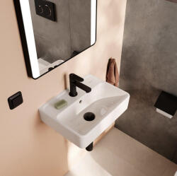 Hansgrohe Xanuia Q kerámia kézmosó 50x39 cm csapfurattal és túlfolyóval SmartClean, fehér 61008450 (61008450)