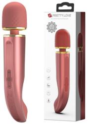 Pretty Love Vibrator Masaj Pretty Love Interesting Massager, 7 Moduri Vibratii, 5 Viteze, Silicon, USB, Roz, 29 cm Vibrator