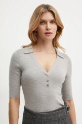 HUGO BOSS gyapjú pulóver női, szürke, 50523743 - szürke XS