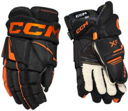 CCM Tacks XF Black/Orange Junior Hokikesztyűk 11 hüvelyk