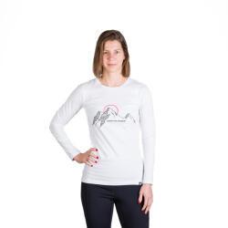 Northfinder Tricou dama cu maneca lunga bumbac Shari white (108132-377-101)