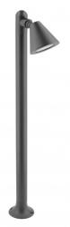 GTV OS-USTIP80-30 Kerti lámpatest LUSTINO-P 80, GU10, MAX. 20W, IP44, AC220-240V, 50-60Hz, szerelőoszlop, grafit (OS-USTIP80-30)