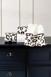Tivolyo Home CHEETAH törölközőkből és fürdőlepedőkből álló ajándékcsomag, 3 db Fehér / White Szett (kis, 30 x 50 cm-es törölköző, klasszikus 50 x 100 cm-es törölköző, 75 x 150 cm-es fürdőlepedő)