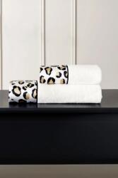 Tivolyo Home CHEETAH törölköző és fürdőlepedő ajándékszett, 2 db Fehér / White Szett (kis, 30 x 50 cm-es törölköző, klasszikus 50 x 100 cm-es törölköző, 75 x 150 cm-es fürdőlepedő)
