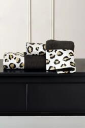 Tivolyo Home CHEETAH törölközőkből és fürdőlepedőkből álló ajándékcsomag, 3 db Fekete / Black Szett (kis, 30 x 50 cm-es törölköző, klasszikus 50 x 100 cm-es törölköző, 75 x 150 cm-es fürdőlepedő)