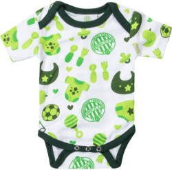 Fradi Baby Body rövid ujjú fehér mintás 74