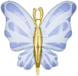 Partydeco Óriás lufi 27" 69cm lepke, pillangó, kék (LUFI208968)