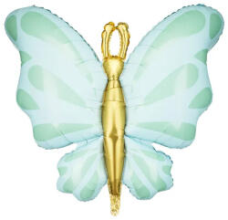 Partydeco Óriás lufi 27" 69cm lepke, pillangó, menthol (LUFI407088)