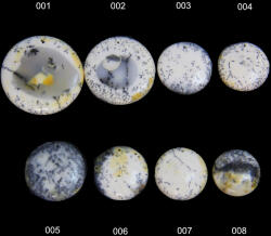  Pandantiv/Cabochon Opal Dendritic Natural cu Gaura - Disc - Oval - 28-44 x 21-44 x 6-9 mm - 1 Buc