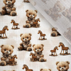 Takoy Pelenka bambusz muszlin Takoy mackó fából készült lóval