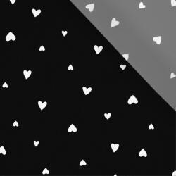 Takoy Dizájnos bélés fehér szívecskék fekete alapon