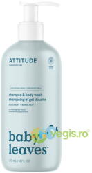ATTITUDE Sampon si Gel de Dus pentru Bebelusi Noapte Buna Baby Leaves Essential 473ml