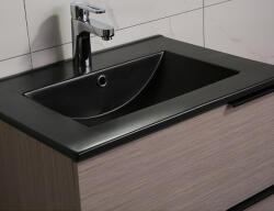 Inter ceramic МЕБЕЛ ЗА БАНЯ С ЧЕРЕН УМИВАЛНИК ICP5953B 61x55x47 КОНЗОЛЕН ДЪРВО (ICP5953B)