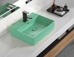 Inter Ceramic ПОРЦЕЛАНОВ УМИВАЛНИК ICB5042LG ВЪРХУ ПЛОТ 50x42х13см ЗЕЛЕН МАТ (ICB5042LG)