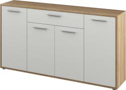 Mobikon Comoda HDF stejar sonoma alb Lunia 163x33x86 cm (0000365103) Comoda