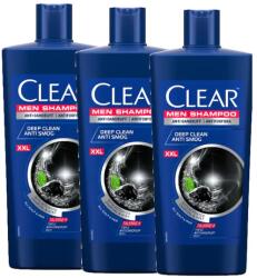 CLEAR Men Deep Clean, sampon anti-matreata pentru barbati, 3 x 610 ml (46851)