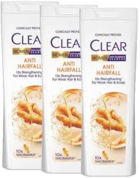 CLEAR Clear, sampon impotriva caderii parului cu niamicide pentru femei, 3 x 360 ml (46651)