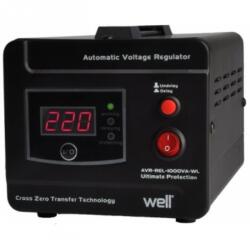 Well Stabilizator automat de tensiune cu releu 1000VA/600W, negru Well (AVR-REL-GUARD1000-WL)