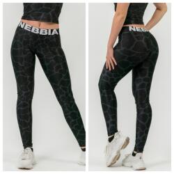 NEBBIA - Nature inspired mintás sport leggings 543 (black) (M) - NEBBIA