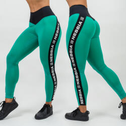 NEBBIA - Női magas derekú fitness leggings ICONIC 209 (green) (S) - NEBBIA