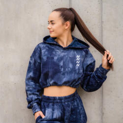 NEBBIA - Batikolt kapucnis pulóver Re-fresh 591 (blue) (XS) - NEBBIA