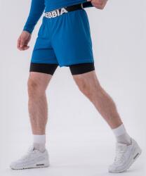 NEBBIA - Férfi edző short kétrétegű 318 (blue) (XXL) - NEBBIA
