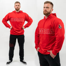 NEBBIA - Férfi kapucnis felső LEGACY 704 (red) (M) - NEBBIA