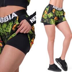 NEBBIA - Rövidnadrág Double Layer HIGH ENERGY 563 (Jungle Green) (XS) - NEBBIA