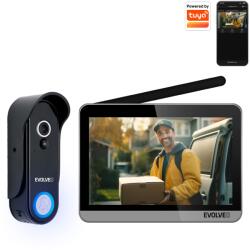 EVOLVEO DoorPhone W7, otthoni vezeték nélküli videotelefon készlet WiFi fekete ezüst monitorral