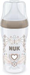 Nuk Бебешко шише Nuk Perfect Match - Temperature control, PP, 260 ml, размер М, сърце (10216014) - ozone