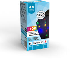 DekorTrend Crystalline toldható LED jégcsapfüzér, 300 x 40 cm, 100 db MULTI LED-del, fekete kábellel, Kül- és beltéri (KAT_206) - dekortrend