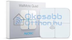 Aeotec WallMote Quad - Remote Switch with 4 Buttons, with Z-Wave protocol