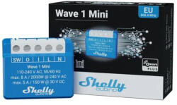 Shelly Qubino Wave 1 MINI egy áramkörös okosrelé, Z-Wave protokoll kompatibili