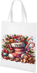 Deconline Crafts Egyedi neves karácsonyi ajándéktáska "A Mikulás műhelye" 40x38 HD (DO129205-SHOPPING-BAG-40x38)