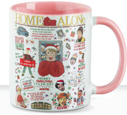 Deconline Customs Karácsonyi bögre "Reszkessetek betörők gyűjtemény" 330 ml kerámia Rózsaszín Full HD (DO129206-PINK-MUG)