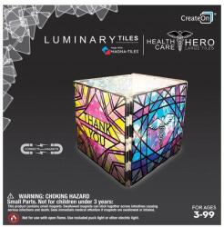 CreateOn Magna-Tiles Structures, Luminary Heroes, vitralii mari (HCLL00406) Jucarii de constructii magnetice