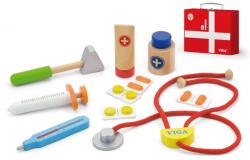 Viga Toys Trusa medicala in cutiuta cu accesorii din lemn (VIG50530)