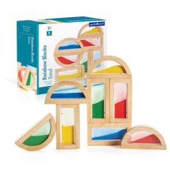 Guidecraft Rainbow Blocks cu nisip colorat, Guidecraft (G3014)